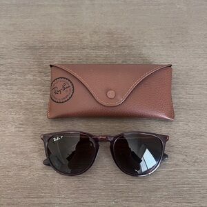 Ray-Ban Dark Brown Sunglasses with Case